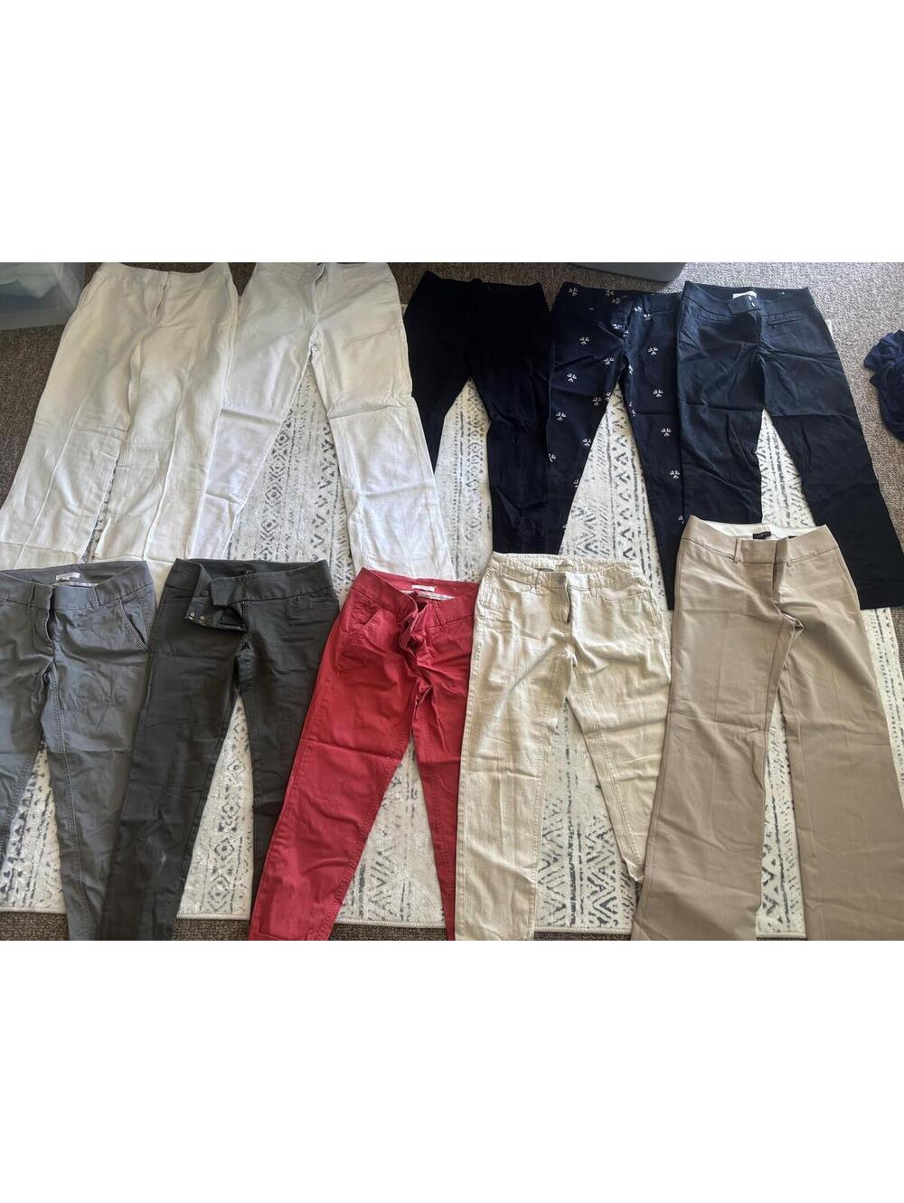 Women's Pants Bundle Lot of 8 - LOFT and Marisa Skinny - Assorted Neutral Colors